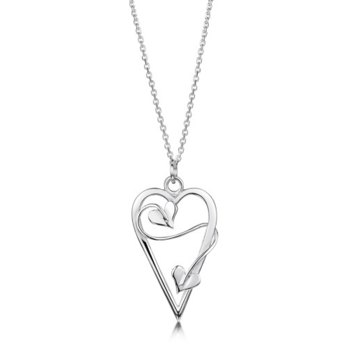 Sterling Silver Celtic Knot Entwined Heart Necklace - Moonlight Mysteries