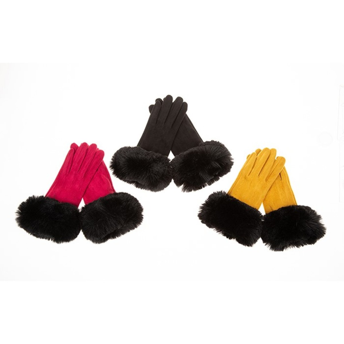 Luxury Fur Trimmed Gloves - Unique Ladies Wear