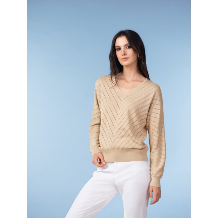 Alison Sheri Chevron detail sweater