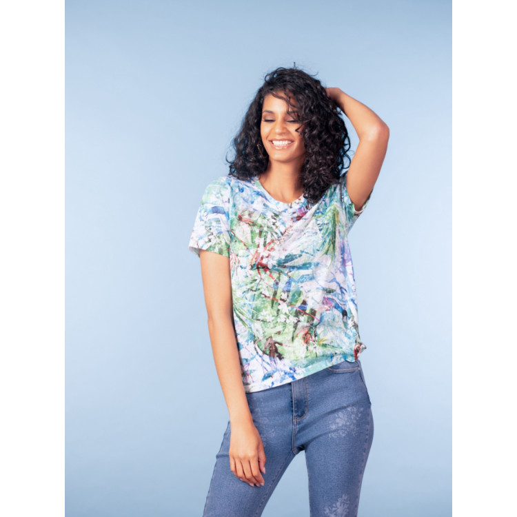 Alison Sheri round neck T shirt