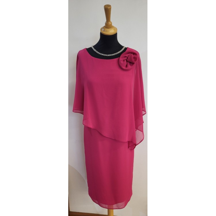 Allison fuchsia overlay dress