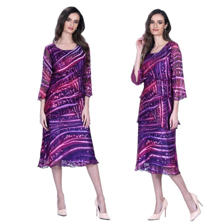 Allison layered silk dress