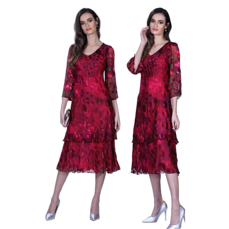 Allison layered v neck dress