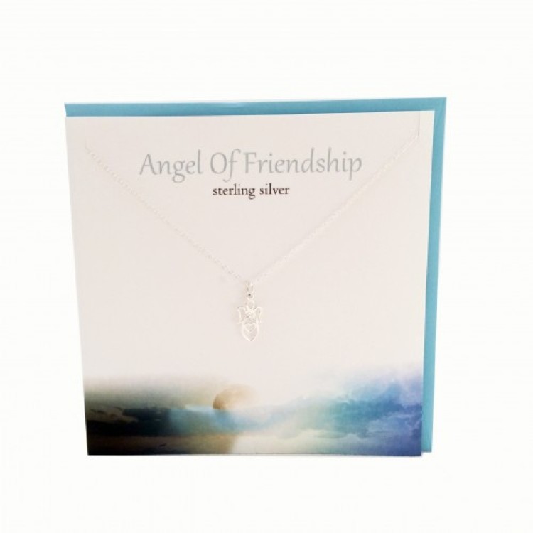 Angel of friendship pendant necklace