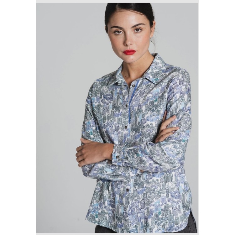 Bariloche Town print blouse