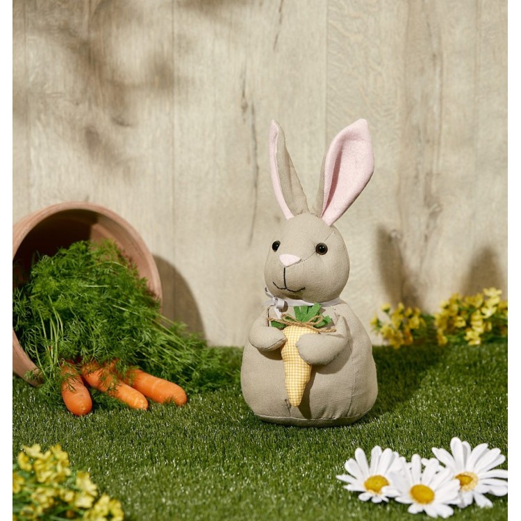 Bunny with carrot doorstop