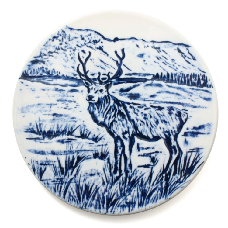 ceramic stag coaster