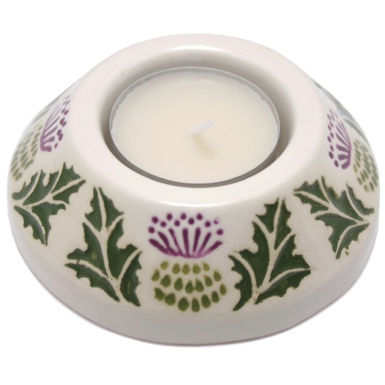 Ceramic thistle candle cup