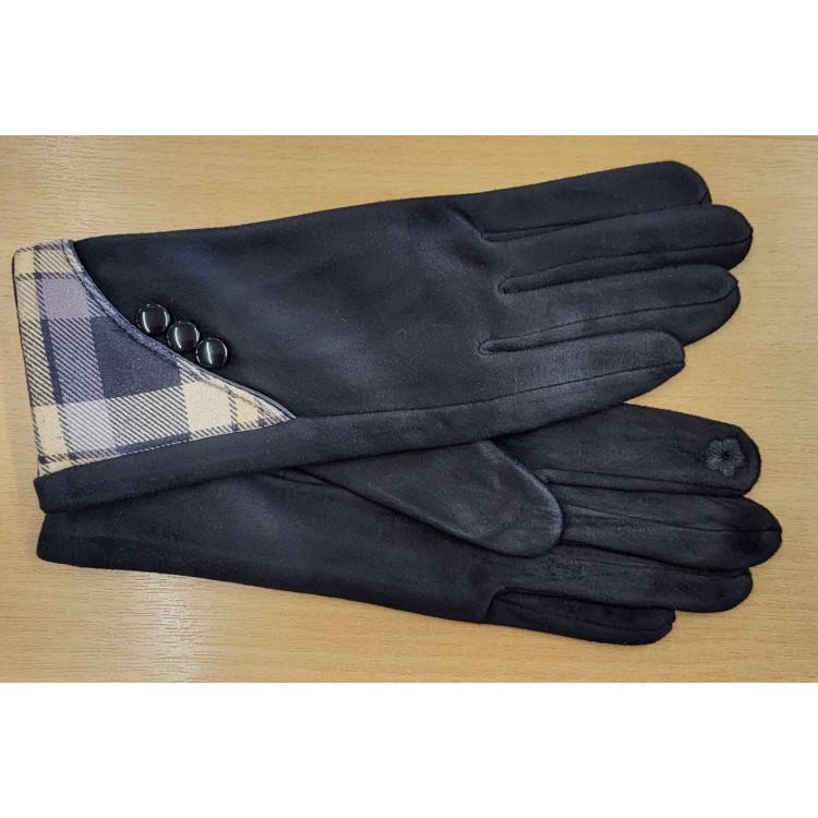 Checked cuff gloves