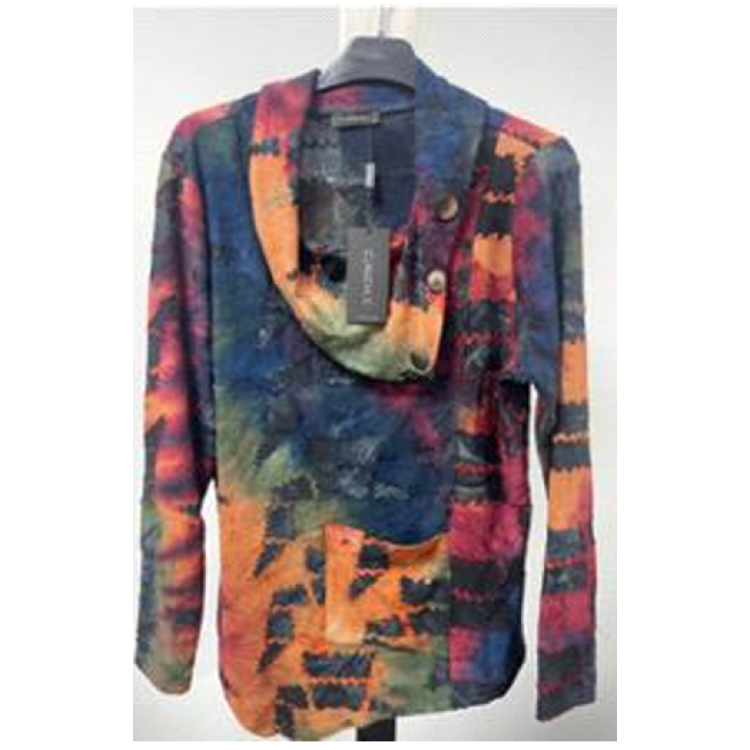 Claudia C abstract cowel neck top