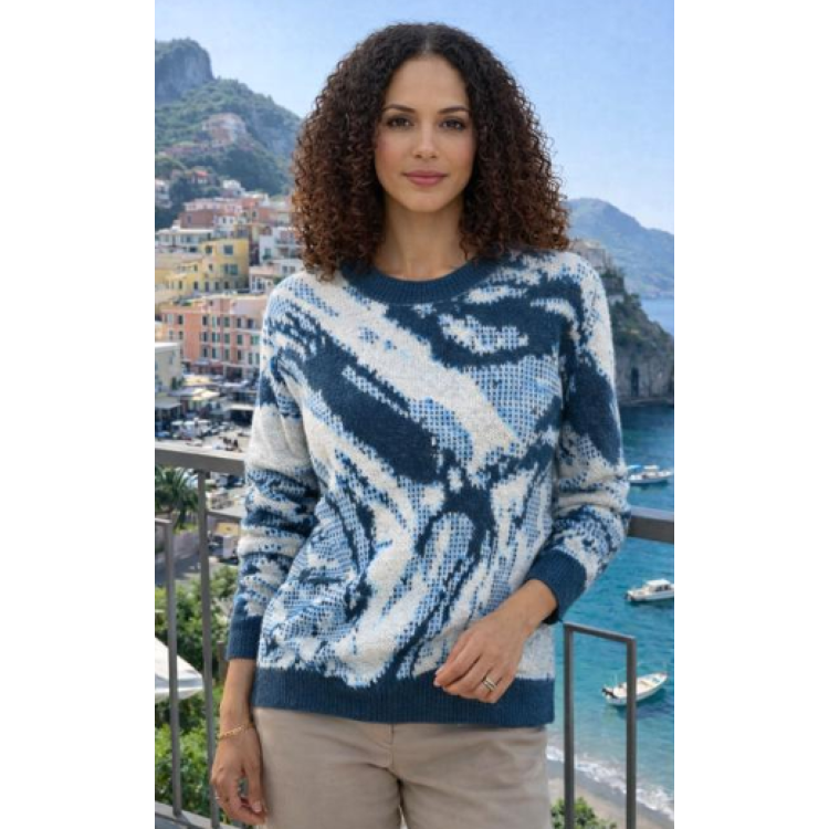 Claudia C blue marble jumper