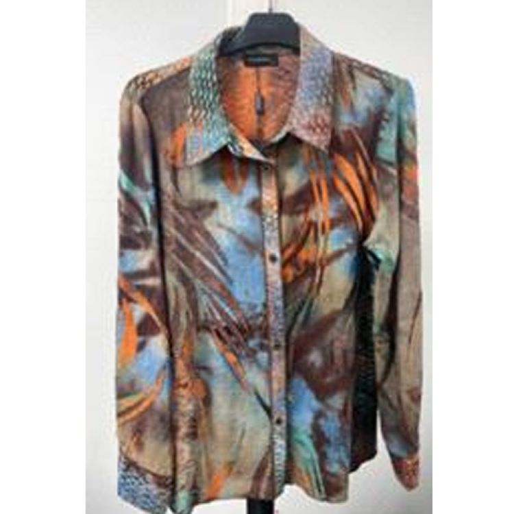 Claudia C burn out blouse