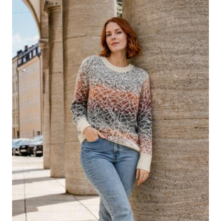Claudia C crackle pattern sweater