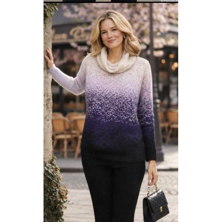 Claudia C graded speckle sweater