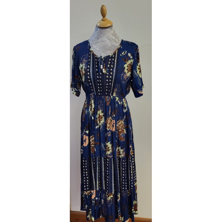 Claudia C tie neck dress