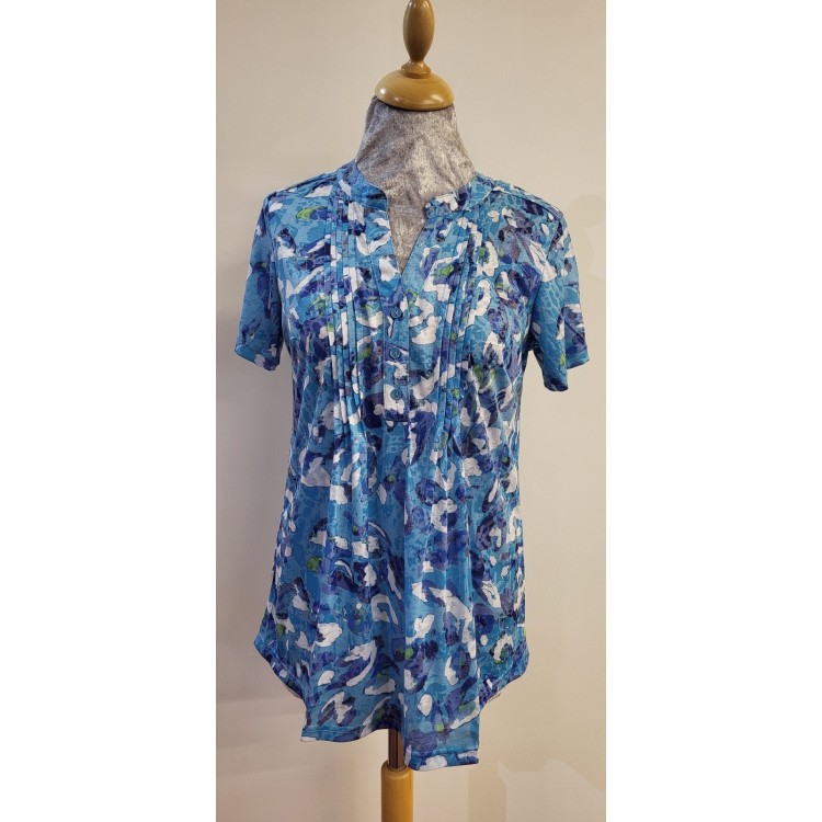 Claudia C round neck printed top