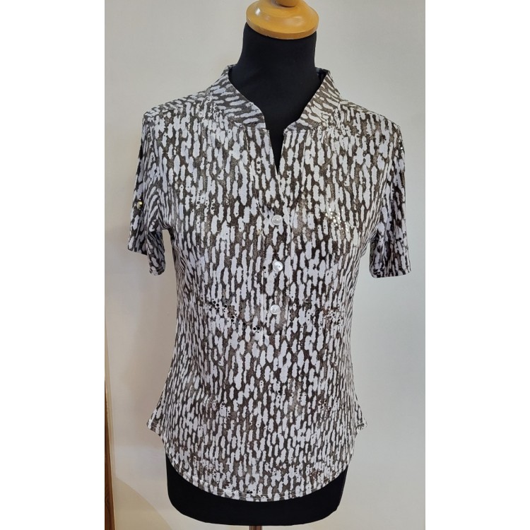 Claudia C speckle print top