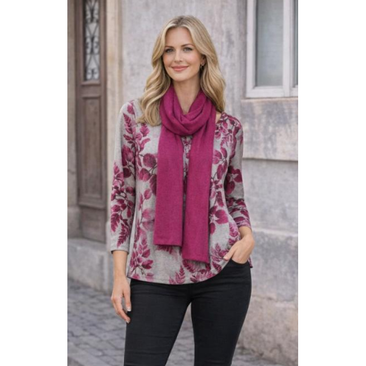 Claudia C top with matching scarf
