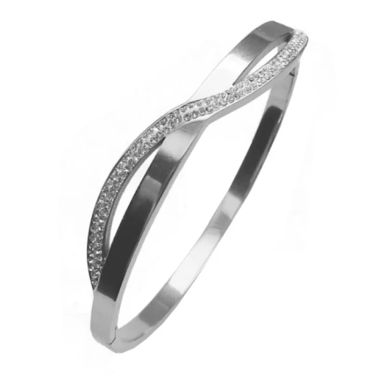 Crystal Crossover Bangle