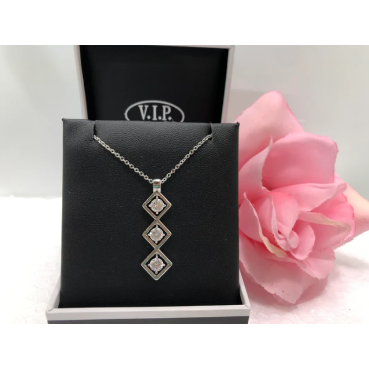 Crystal Triple Drop Pendant