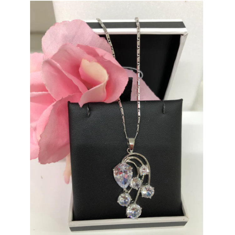 Crystal waterfall necklace