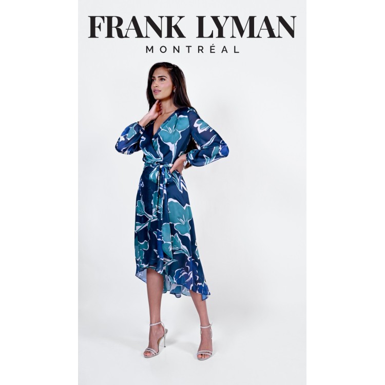 Frank Lyman blue and teal dress