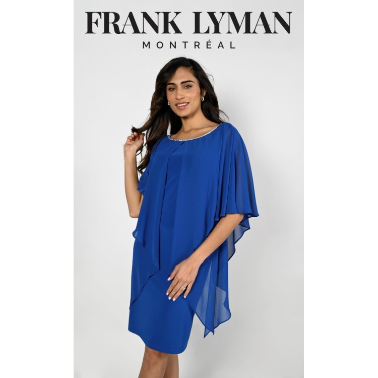 Frank Lyman blue round neck dress