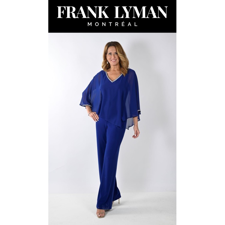 Frank Lyman imperial blue jumpsuit.