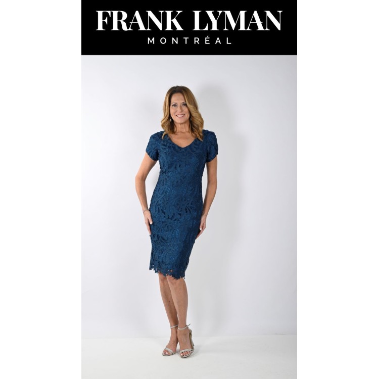 Frank Lyman teal lace dress