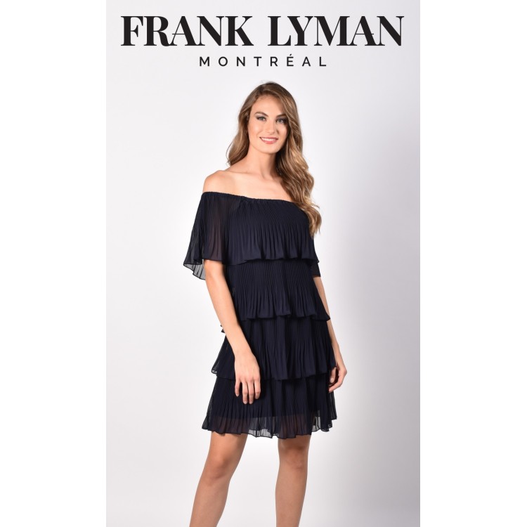 Frank Lyman tiered navy dress