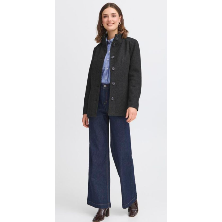 Fransa charcoal melange jacket
