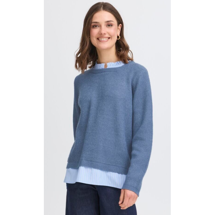 Fransa faux shirt sweater