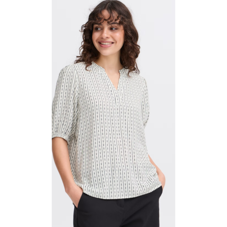 Fransa navy & ivory blouse