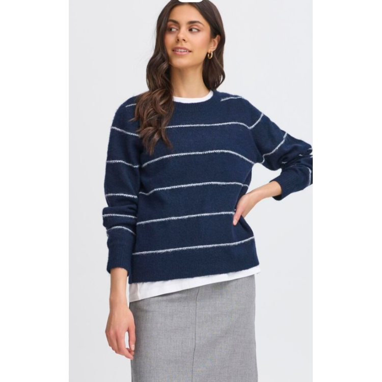 Fransa navy & white stripe sweater