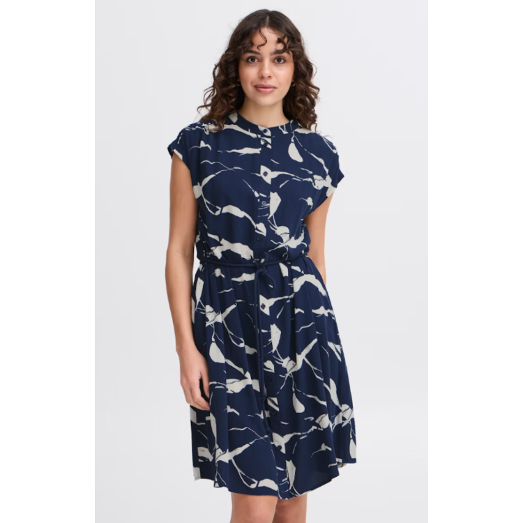 Fransa navy and cream dress.