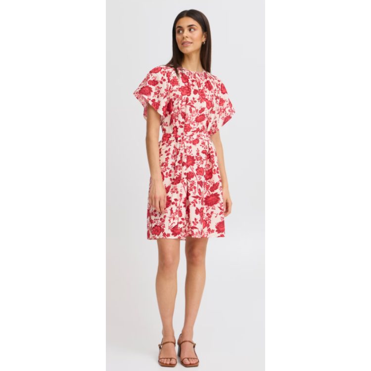 Fransa red floral print dress.