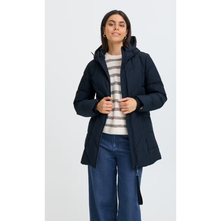 Fransa salute blue zip front jacket