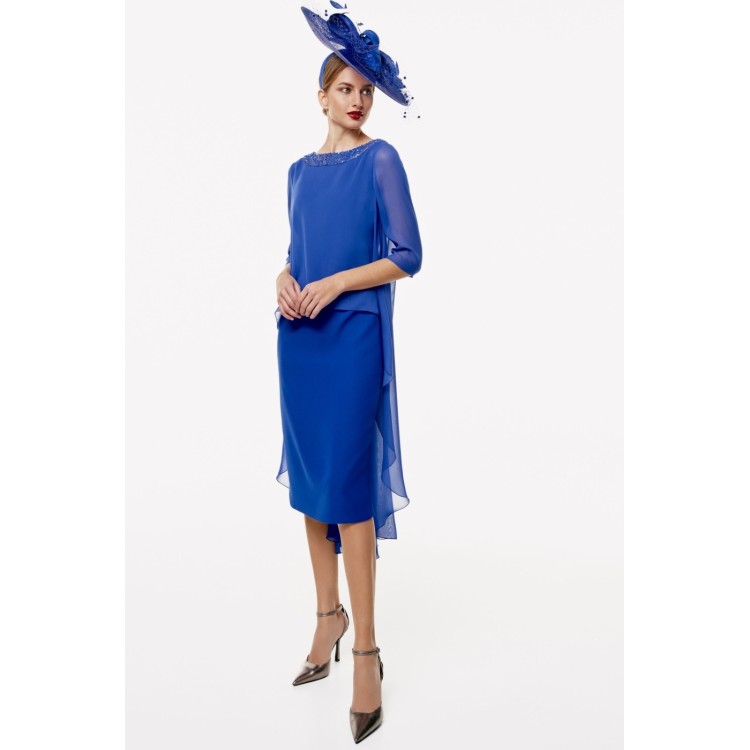 Gabriela chiffon overlay dress
