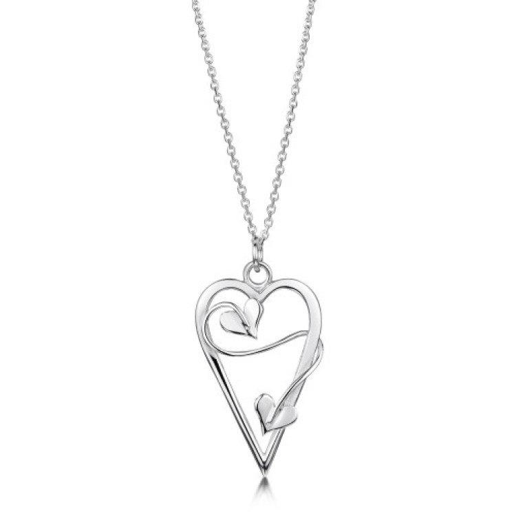 Glenna entwined heart necklace