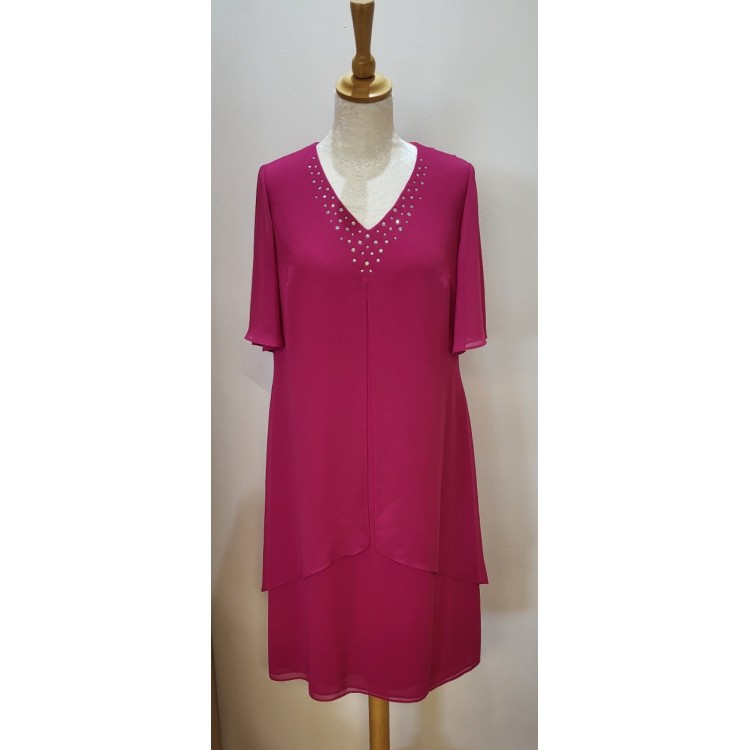 Godske sequin V neck dress