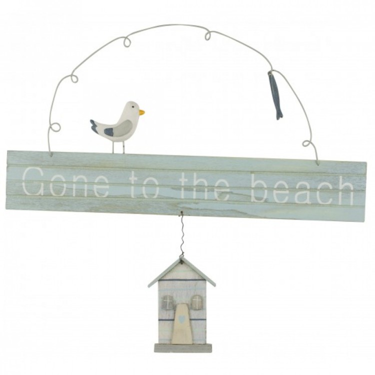 Gone to the beach sign