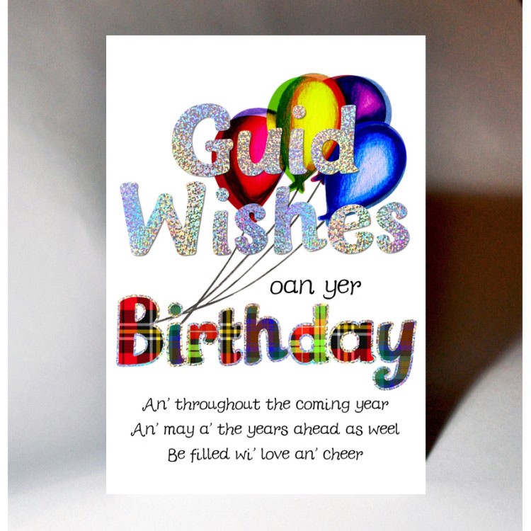 Guid wishes oan yer birthday