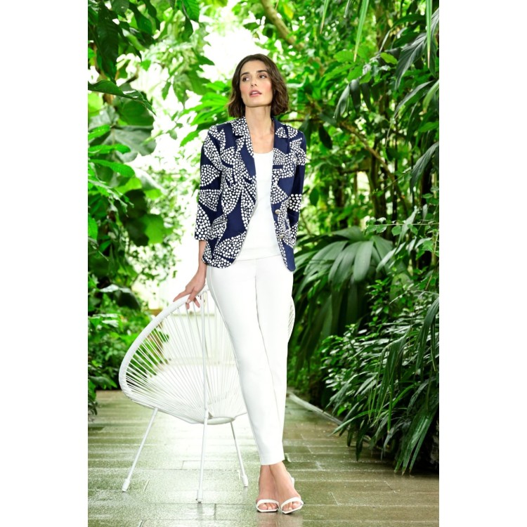 Habella navy & white spot print jacket