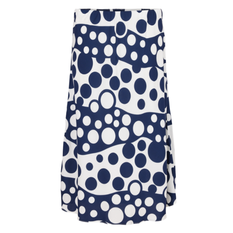 Habella navy & White spot skirt