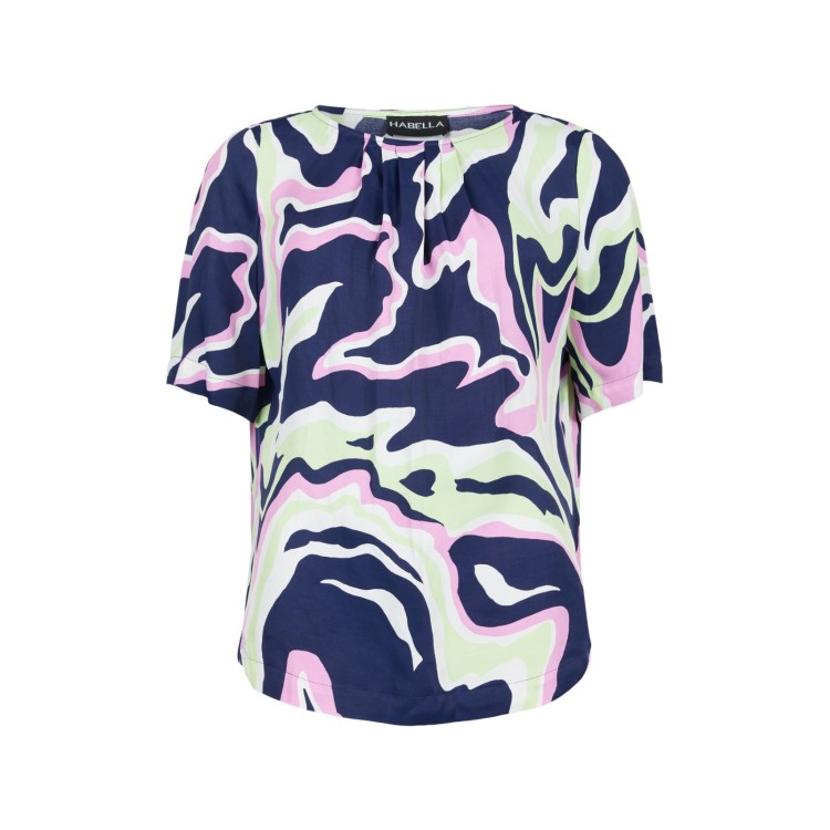 Habella pink, pistachio and navy top