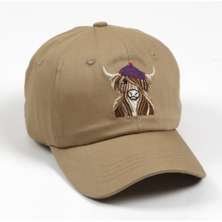 Highland cow baseball cap