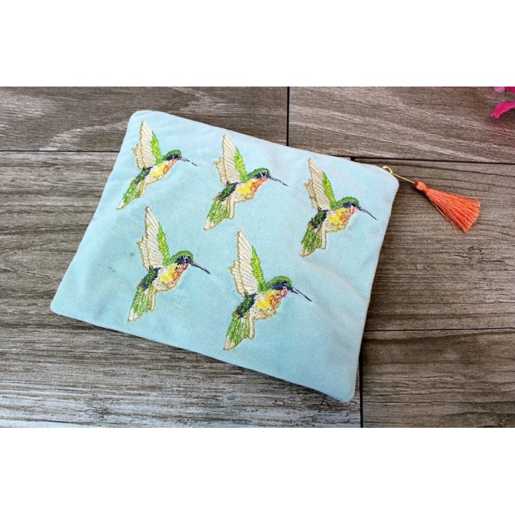 Hummingbird cosmetic bag