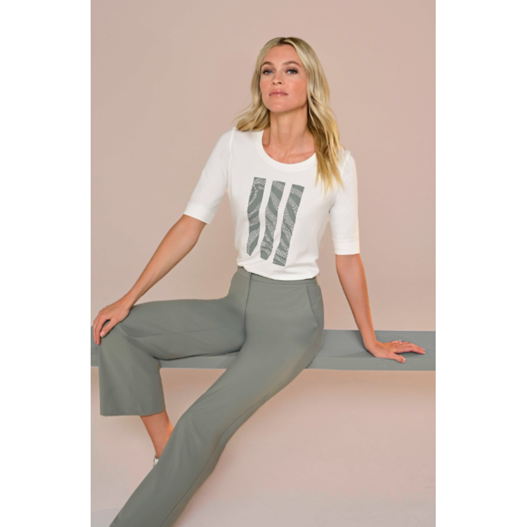 I'cona cream print t-shirt