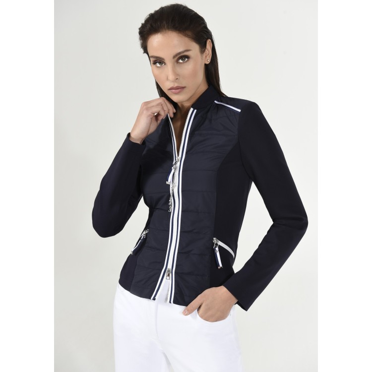 I'cona zip front navy jacket