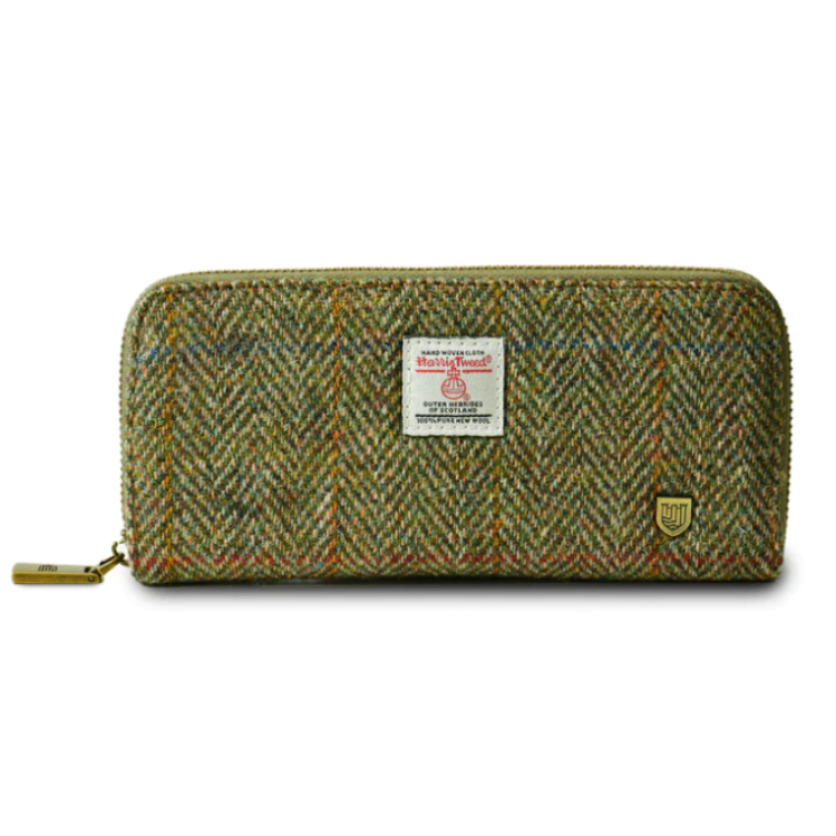 Islander chestnut long zip purse.